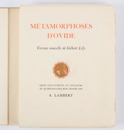 LAMBERT (André) & OVIDE. Métamorphoses. New...