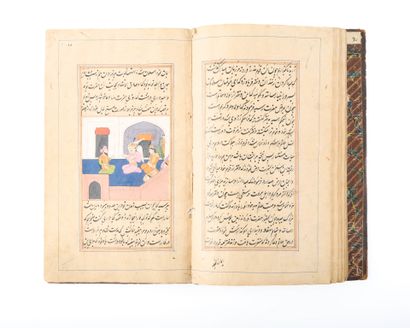. Manuscrit illustré du Hatemnamah
Encre,...