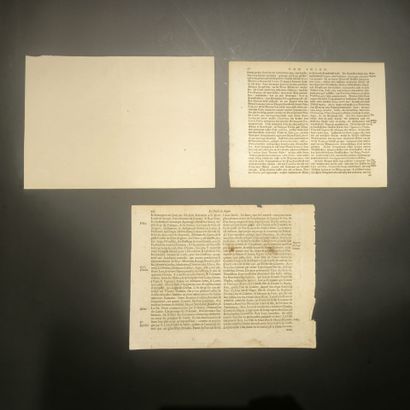 LOT. Ensemble de 3 cartes gravées du XVIIe...