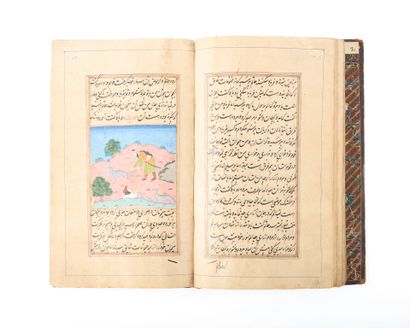 . Manuscrit illustré du Hatemnamah
Encre,...