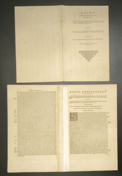 [MERCATOR]. Aniou. [1597]. Carte gravée en...