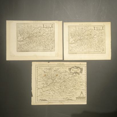 LOT. Ensemble de 3 cartes gravées du XVIIe...