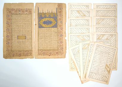 Quinze folios extraits d'un manuscrit poétique...