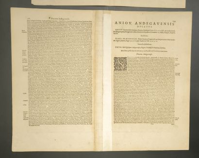 [MERCATOR]. Aniou. [1597]. Carte gravée en...