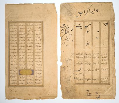 Quinze folios extraits d'un manuscrit poétique...