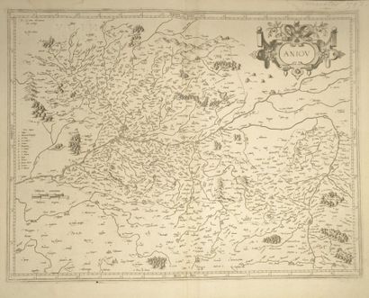 [MERCATOR]. Aniou. [1597]. Carte gravée en...