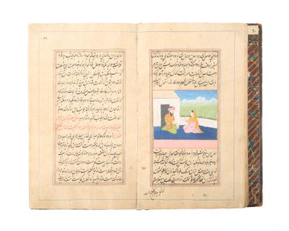. Manuscrit illustré du Hatemnamah
Encre,...