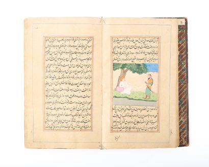 . Manuscrit illustré du Hatemnamah
Encre,...