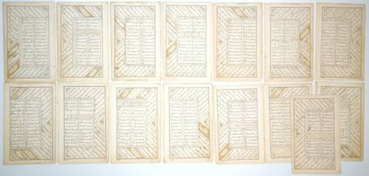 Quinze folios extraits d'un manuscrit poétique...
