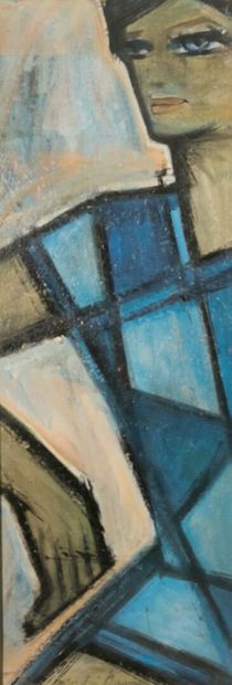 Lot : 
- The Harlequin. Oil on OSB panel,...