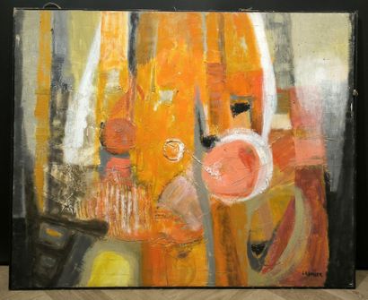 Jean LASNIER (1922-2006). Requiem. Oil on...