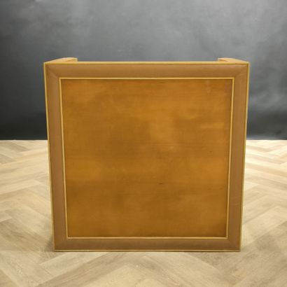 20th century work. Square coffee table in...