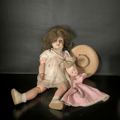 UNIS FRANCE. Bisque head doll marked 301,...
