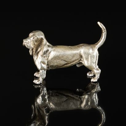 Basset artésien in silver. Minerve hallmark....