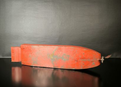 JRD. Landing craft in red painted sheet metal....