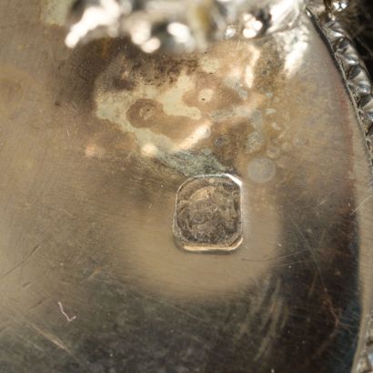Silver milk tooth box, decorated with a frieze...