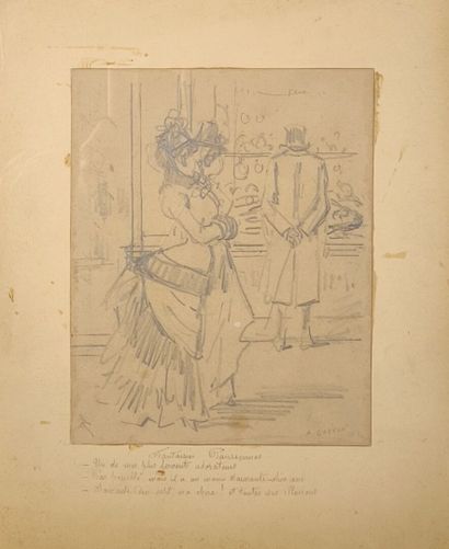 Alfred GRÉVIN (1827-1892). Set of two caricature...