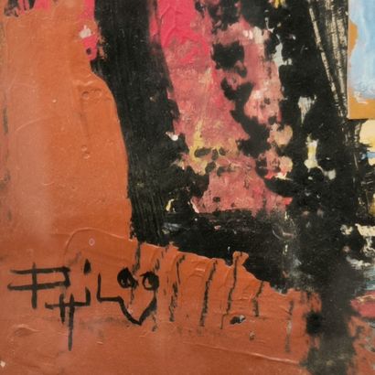 Set of two works on paper:
- Philippe VITTOUX...