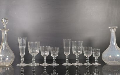 Set of crystal glasses - two models (small...