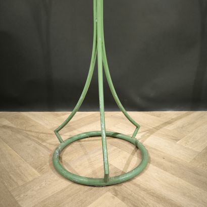 . Green and black painted metal coat rack,...