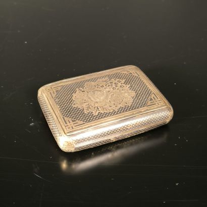 Engraved silver box, 19th century. 116,93...