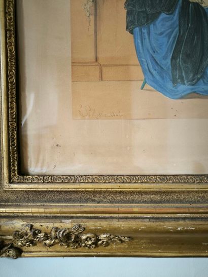 Louis PELLEGRIN. Ensemble de 3 gouaches :
-...