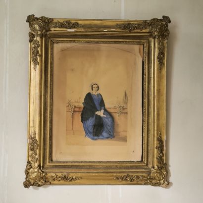 Louis PELLEGRIN. Ensemble de 3 gouaches :
-...