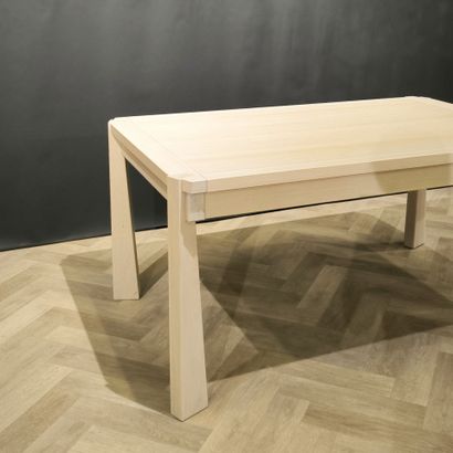 Large rectangular dining table with two extensions....