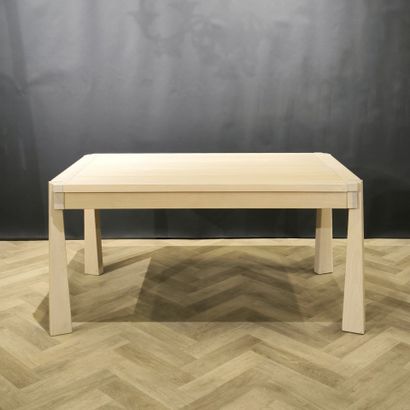Large rectangular dining table with two extensions....