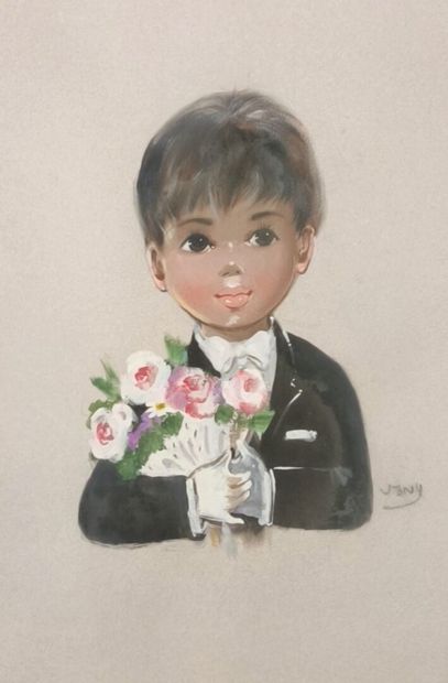 Lot : 
- The Harlequin. Oil on OSB panel,...