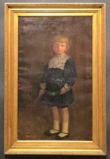 Ecole du XIXème. Portrait d'enfant. Huile...