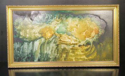 Marcel HASQUIN (born 1943). Surrealist composition,...