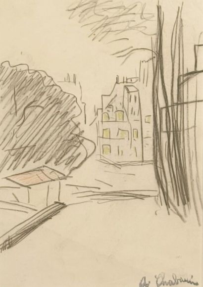 Auguste CHABAUD (1882-1955). Rue de Paris....