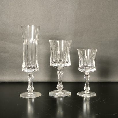 VILLEROY & BOCH. Crystal glass set: 4 champagne...