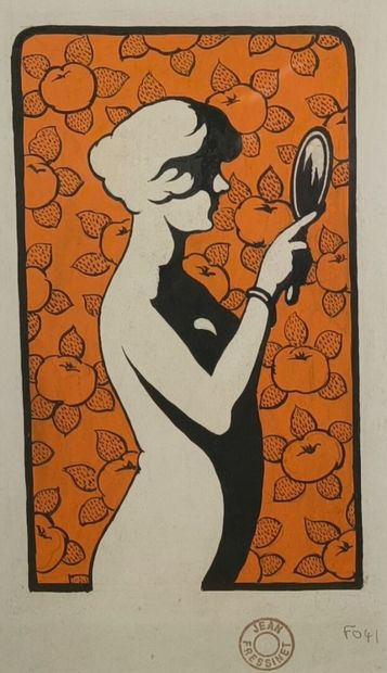 Jean FRESSINET (1889-1972). 
- La baigneuse....