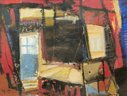 Set of two works on paper:
- Philippe VITTOUX...
