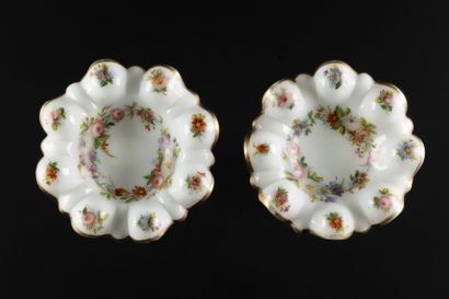 Pair of opaline baguiers.
- Clichy (attributed...
