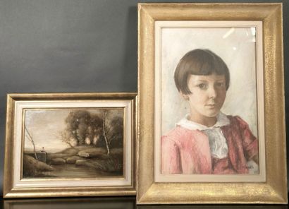 Lot: - André L Martin (vers 1930-40). 
Portrait...