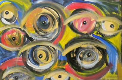 Set of two works on paper:
- Philippe VITTOUX...