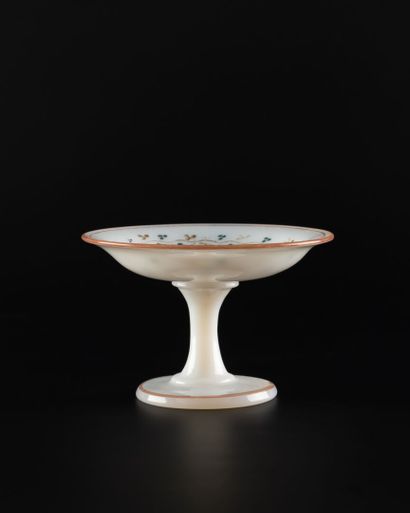 A white crystal opaline baguier bowl decorated...