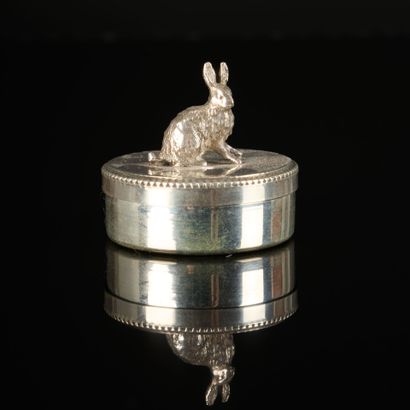 Silver milk tooth box, decorated with a frieze...