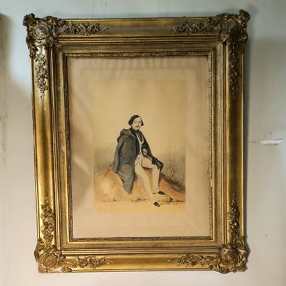 Louis PELLEGRIN. Ensemble de 3 gouaches :
-...
