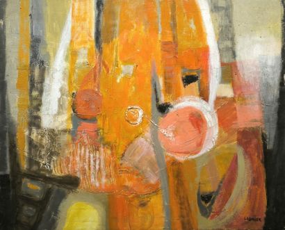 Jean LASNIER (1922-2006). Requiem. Oil on...
