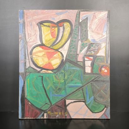 . A. MOUTT AND (?). Untitled. Oil on canvas,...