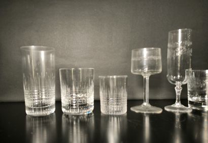BACCARAT. Series of Nancy crystal glasses:...