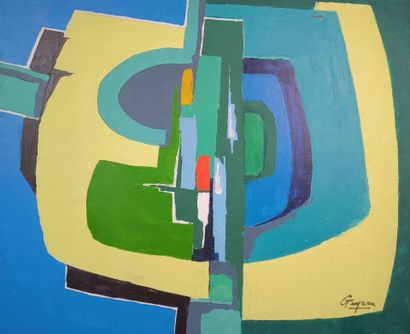 Guy LECLERC-GAYRAU (1942). Composition. Acrylic...