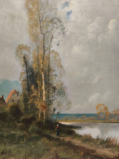 CIPRIANI (XIX-XXème). Paysages. Deux huiles...