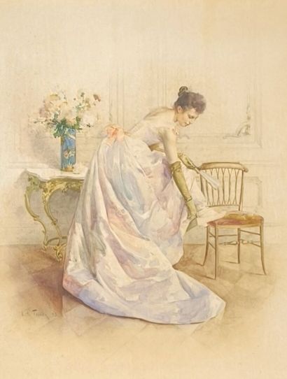 Louis Adolphe TESSIER (1858-1915). Élégante....