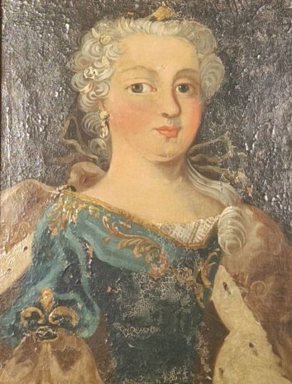 Ecole française du XVIIIème. Portrait d'une...