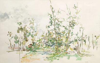 Jean COMMERE (1920-1986). Banks of the Loire...